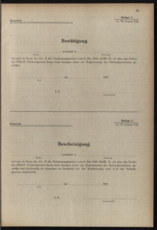 Verordnungsblatt der steiermärkischen Landesregierung 19450716 Seite: 25