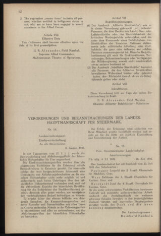 Verordnungsblatt der steiermärkischen Landesregierung 19450821 Seite: 10