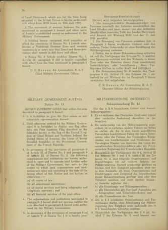 Verordnungsblatt der steiermärkischen Landesregierung 19450831 Seite: 12