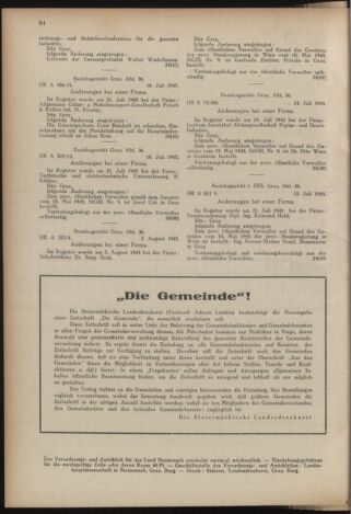 Verordnungsblatt der steiermärkischen Landesregierung 19450831 Seite: 20