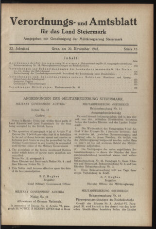 Verordnungsblatt der steiermärkischen Landesregierung 19451130 Seite: 1