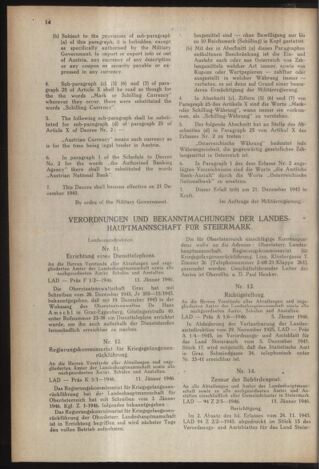 Verordnungsblatt der steiermärkischen Landesregierung 19460122 Seite: 2