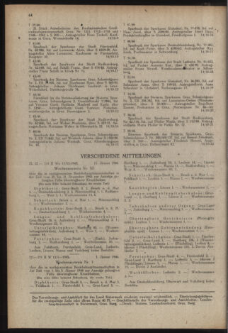 Verordnungsblatt der steiermärkischen Landesregierung 19460204 Seite: 16