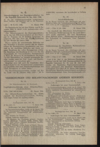 Verordnungsblatt der steiermärkischen Landesregierung 19460204 Seite: 5