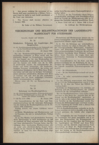 Verordnungsblatt der steiermärkischen Landesregierung 19460220 Seite: 2