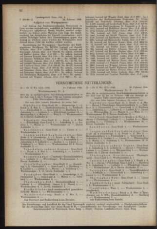 Verordnungsblatt der steiermärkischen Landesregierung 19460315 Seite: 8