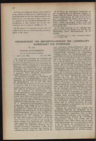 Verordnungsblatt der steiermärkischen Landesregierung 19460710 Seite: 2