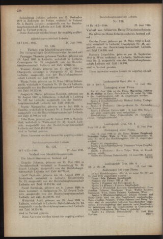 Verordnungsblatt der steiermärkischen Landesregierung 19460710 Seite: 6