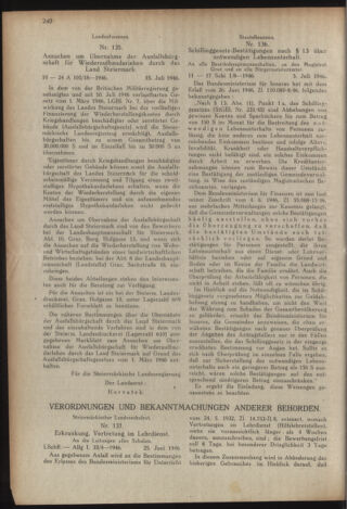 Verordnungsblatt der steiermärkischen Landesregierung 19460723 Seite: 4