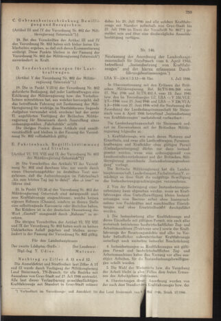 Verordnungsblatt der steiermärkischen Landesregierung 19460729 Seite: 7