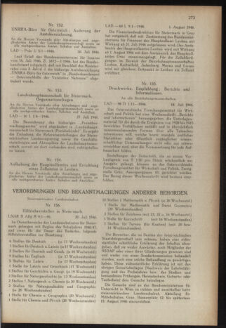 Verordnungsblatt der steiermärkischen Landesregierung 19460814 Seite: 5