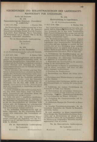 Verordnungsblatt der steiermärkischen Landesregierung 19461026 Seite: 3