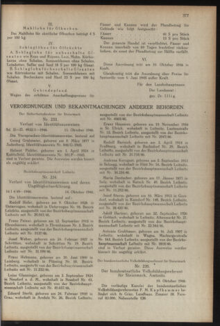 Verordnungsblatt der steiermärkischen Landesregierung 19461031 Seite: 5