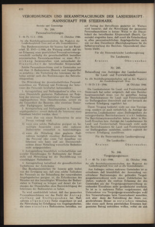 Verordnungsblatt der steiermärkischen Landesregierung 19461112 Seite: 6