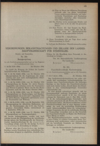 Verordnungsblatt der steiermärkischen Landesregierung 19461118 Seite: 5