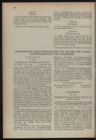 Verordnungsblatt der steiermärkischen Landesregierung 19461209 Seite: 2