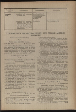 Verordnungsblatt der steiermärkischen Landesregierung 19470106 Seite: 5