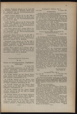 Verordnungsblatt der steiermärkischen Landesregierung 19470127 Seite: 5