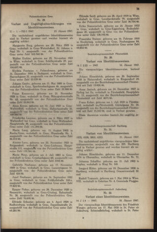 Verordnungsblatt der steiermärkischen Landesregierung 19470204 Seite: 3