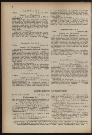 Verordnungsblatt der steiermärkischen Landesregierung 19470204 Seite: 8