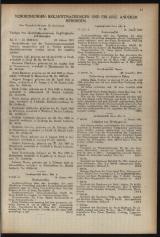 Verordnungsblatt der steiermärkischen Landesregierung 19470206 Seite: 3