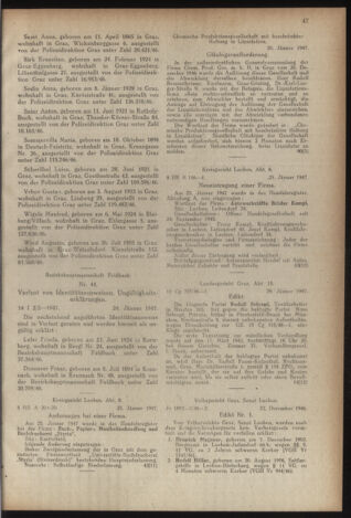 Verordnungsblatt der steiermärkischen Landesregierung 19470208 Seite: 3