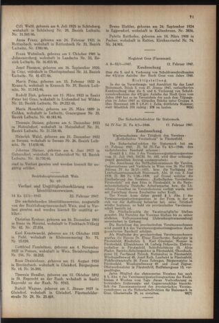 Verordnungsblatt der steiermärkischen Landesregierung 19470306 Seite: 3