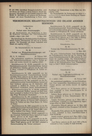 Verordnungsblatt der steiermärkischen Landesregierung 19470321 Seite: 8