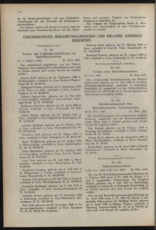 Verordnungsblatt der steiermärkischen Landesregierung 19470409 Seite: 2