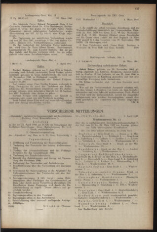 Verordnungsblatt der steiermärkischen Landesregierung 19470422 Seite: 7