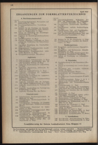 Verordnungsblatt der steiermärkischen Landesregierung 19470422 Seite: 8