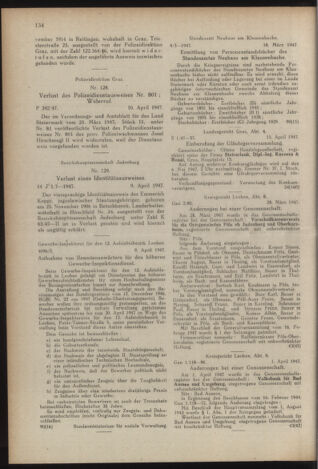 Verordnungsblatt der steiermärkischen Landesregierung 19470428 Seite: 6