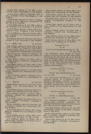 Verordnungsblatt der steiermärkischen Landesregierung 19470506 Seite: 5