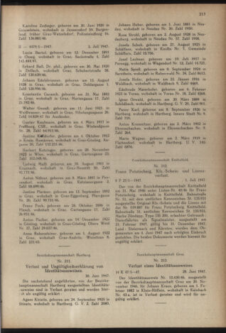 Verordnungsblatt der steiermärkischen Landesregierung 19470721 Seite: 5