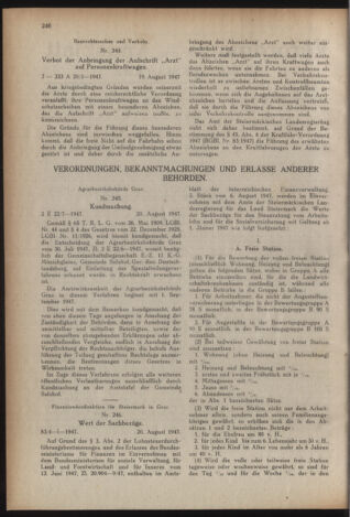 Verordnungsblatt der steiermärkischen Landesregierung 19470903 Seite: 2