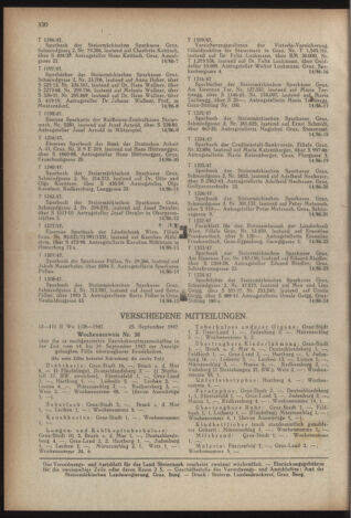 Verordnungsblatt der steiermärkischen Landesregierung 19471020 Seite: 16