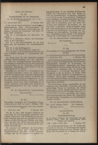 Verordnungsblatt der steiermärkischen Landesregierung 19471020 Seite: 3