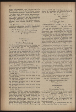 Verordnungsblatt der steiermärkischen Landesregierung 19471119 Seite: 2