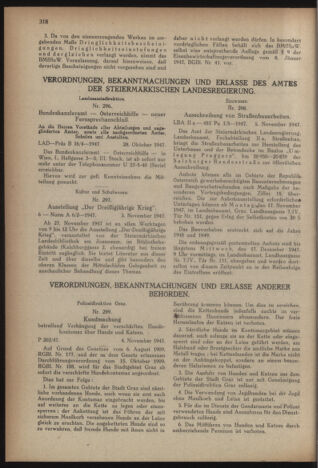 Verordnungsblatt der steiermärkischen Landesregierung 19471120 Seite: 2