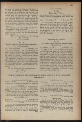 Verordnungsblatt der steiermärkischen Landesregierung 19471223 Seite: 3