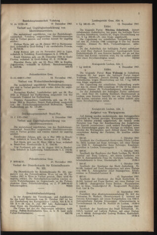 Verordnungsblatt der steiermärkischen Landesregierung 19480115 Seite: 7