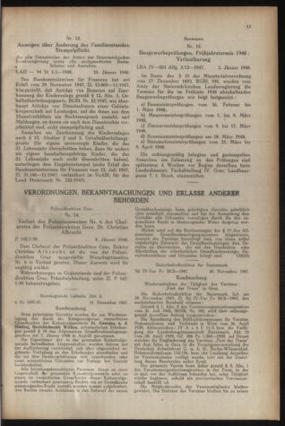 Verordnungsblatt der steiermärkischen Landesregierung 19480122 Seite: 3