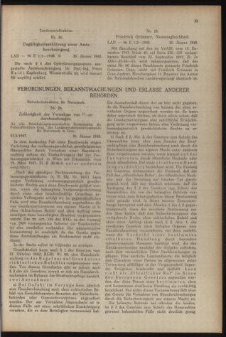 Verordnungsblatt der steiermärkischen Landesregierung 19480223 Seite: 3