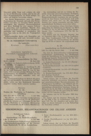 Verordnungsblatt der steiermärkischen Landesregierung 19480727 Seite: 3