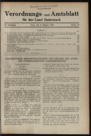 Verordnungsblatt der steiermärkischen Landesregierung 19480809 Seite: 1