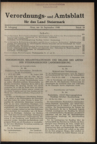 Verordnungsblatt der steiermärkischen Landesregierung 19480916 Seite: 1