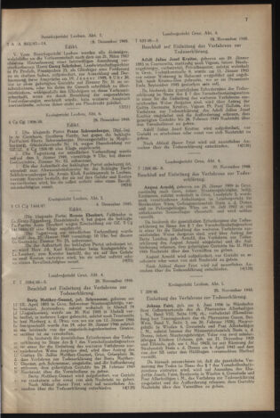 Verordnungsblatt der steiermärkischen Landesregierung 19490106 Seite: 7