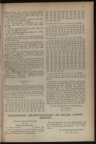 Verordnungsblatt der steiermärkischen Landesregierung 19490113 Seite: 3