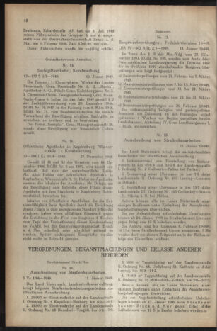 Verordnungsblatt der steiermärkischen Landesregierung 19490121 Seite: 2