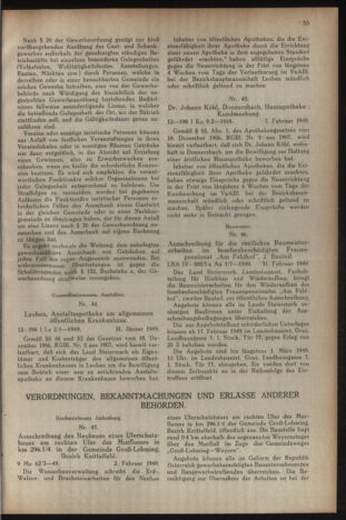 Verordnungsblatt der steiermärkischen Landesregierung 19490217 Seite: 3